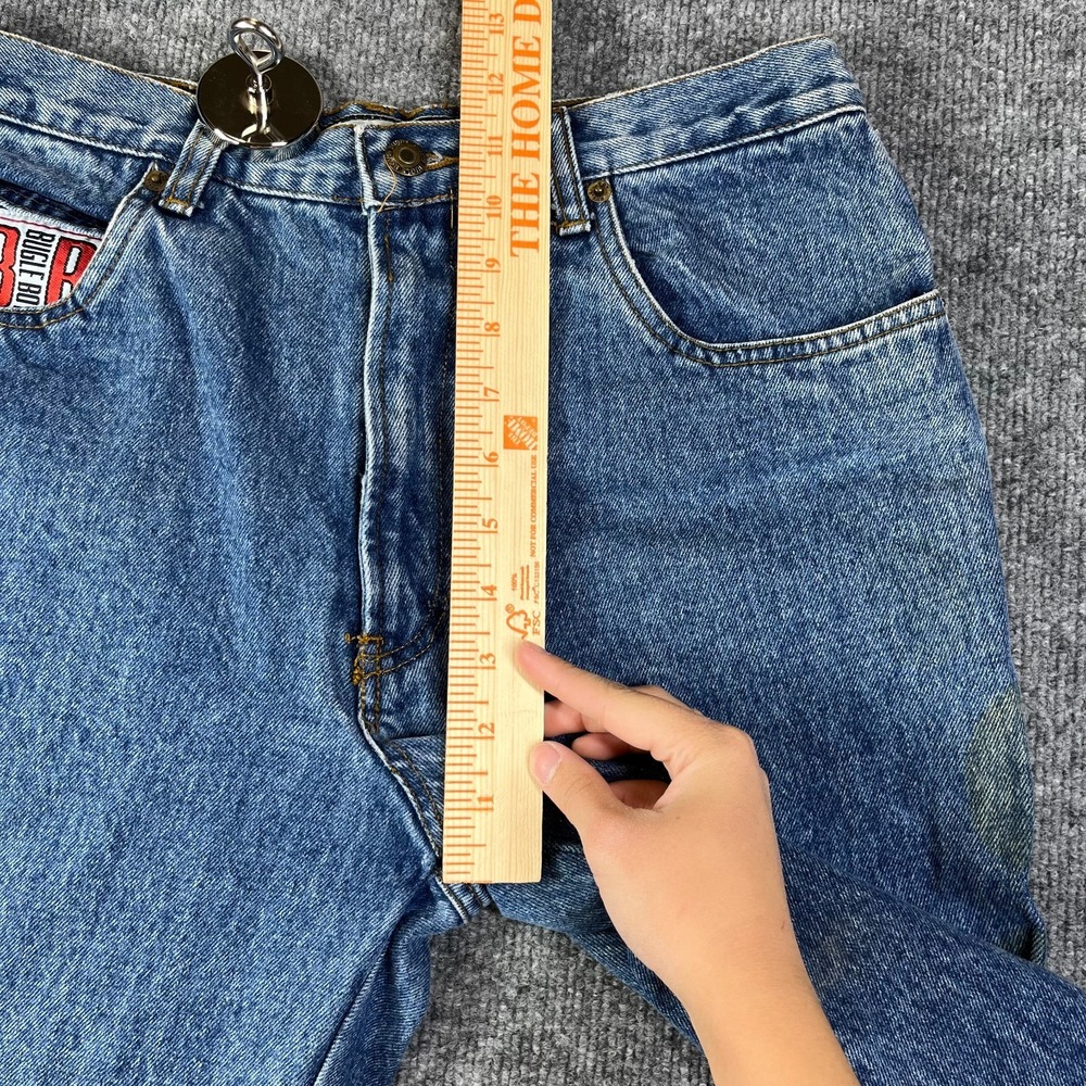 Vintage Bugle Boy Gold Crest Jeans Mens Blue Denim Taper Fit Classic Y2K - 30X30 - Picture 4 of 14